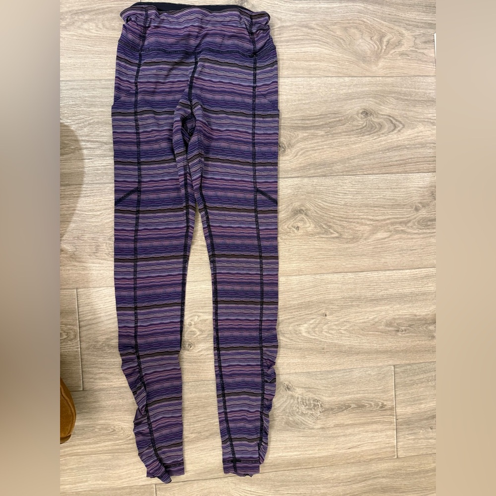 Lululemon Leggings Sz 4 | Wee Are From Space Space Dye Stripe Purple-Full Legnth